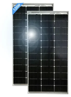 Productafbeelding van Zonnepaneel, hoge efficiëntie, duurzaam ontwerp, bifaciaal, 120W, 2 stuks