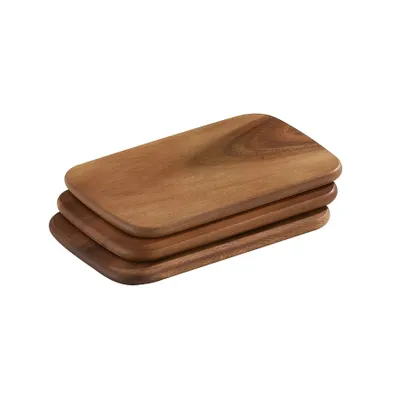 Produktbild von Zassenhaus Frühstücksbrettchen, Akazie, 22x15x1 cm, 3-tlg.