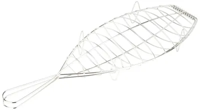 Drahtgrill aus Edelstahl, silber, 19 x 19 x 42 cm