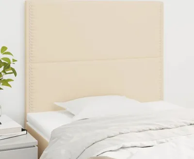 Produktbild von The Living Store Kopfteile 2 Stk. Creme 100x5x78/88 cm Stoff