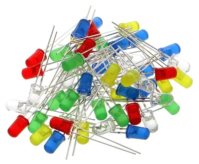 Produktbild von 100 Stück - Leuchtdioden mit 5mm Durchmesser (5 Farben)