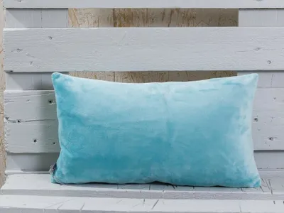 Produktbild von Pad Kissen Smooth Aqua Türkis 25x50