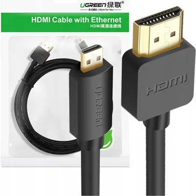 Image de Ugreen Micro HDMI - HDMI Cable UGREEN HD127 4K 3D 1.5m (black)
