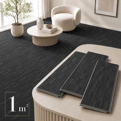 Produktbild von SPC Vinylboden 5mm Klick Vinyl wasserfest Bodenbelag Holzoptik mit Dämmung für Küche Bad Wohnzimmer Flur, KI-generiertes Bild