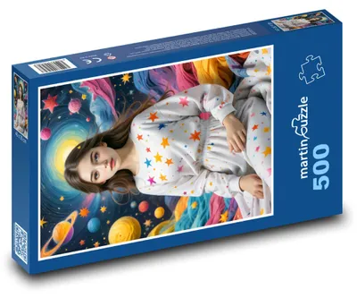 Obrázok produktu pre Puzzle 500 Dievča vo vesmíre - martinpuzzle
