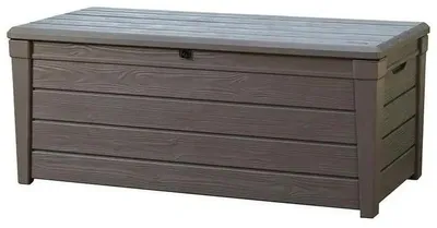 Immagine prodotto di Baule Cassapanca da Esterno 145x60,3x69,7 cm in Resina Effetto Legno Keter Brightwood Marrone