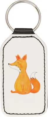 Produktbild von Mr. & Mrs. Panda schlüssel anhänger Einhorn Wunsch - Weiß - Geschenk, schlüsselbund, Fuchshörnchen, Taschenanhänger, Schlüsselanhänger, Füchse, kunstleder, Fuchs