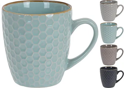 Produktbild von Excellent Houseware Tassen Kaffeetassen - 4x - farbig - 300 ml