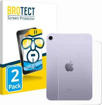 Produktbild von 2x Für Apple iPad Mini 7 WiFi 2024 (Rückseite) Schutzfolie BROTECT Displayschutz Display Schutz Folie Klar Transparent