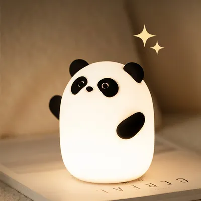 Produktbild von Nachtlicht 1W Nachttischlampe,Panda-Nachtlicht,3 Helligkeitsstufen, 1200 mAh