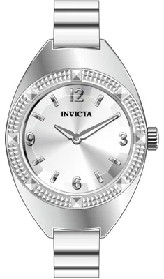 Produktbild von Invicta Mini Ring Uhr 50640 Damenarmbanduhr - Quartz Uhrwerk - Edelstahl mit Silbernem Zifferblatt - 20 mm