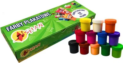 Obrázek produktu pro Plakátové barvy 12 barev 20 ml Shan