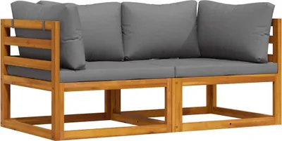 Zdjęcie produktu dla VidaXL 311852, Drewno akacjowe, Tkanina, Poliester, Dorośli i dzieci, 700 mm, 700 mm, 600 mm, 6 cm