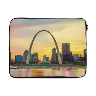 Produktbild von MuchoWow® Laptop Hülle 17 Zoll Laptoptasche Skyline - New York - Bogen - Zipper - Schutzabdeckung