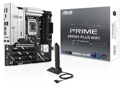 Obrázek produktu pro ASUS PRIME Z890M-PLUS WIFI, Intel, LGA 1851 (Socket V1), Intel Core Ultra (Series 2), LGA 1851, DDR5-SDRAM, 192 GB