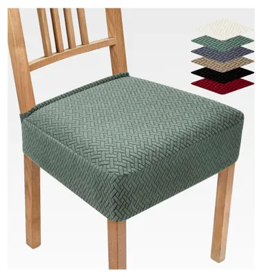 Produktbild von Stuhlbezug Stretch Jacquard 4er Set für Esszimmerstühle - Hellgrün