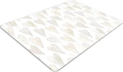 Obrázek produktu pro Podložka na ochranu podlahy - Ochranná podložka pod židli - Podložka na podlahu - 120x90 cm - Jemná srdíčka.