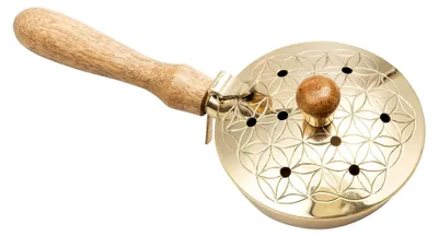 Produktbild von Räucherpfanne Baum des Lebens Gold 20 cm für Räucherwerk Weihrauch und Harze