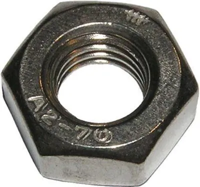Produktbild von Dresselhaus 4026303992756, Sechskantmutter, Edelstahl, Edelstahl, M6, Chrom, 6 mm