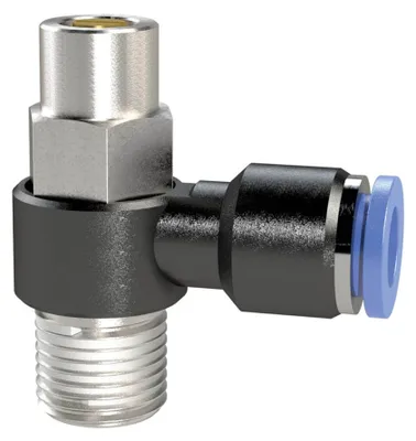 Produktbild von Riegler Drosselrückschlagventil »Blaue Serie«, Abluftdros., R 3/8 a. Ø 8mm