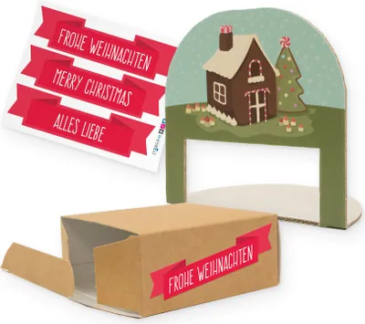 Produktbild von itenga Geschenkverpackung Lebkuchenhaus (Motiv 38)