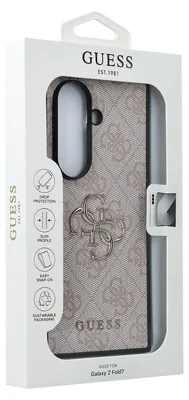 The image shows the packaging of a GUESS phone case for a SAMSUNG Z Fold7.
