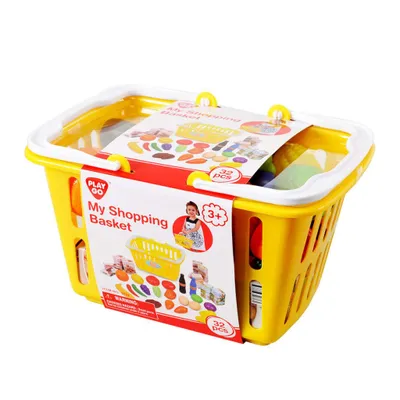 Produktbild von Playgo Mein Einkaufskorb mit Lebensmittel 32-tlg. Set 3752