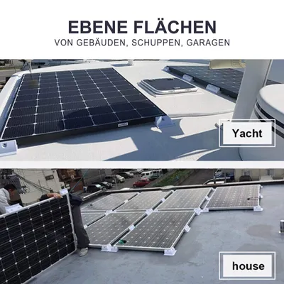 Zdjęcie produktu dla enjoy solar® Uchwyt boczny ABS do modułów słonecznych, 180 mm, biały, do kamperów, przyczep kempingowych i łodzi, 0% VAT.