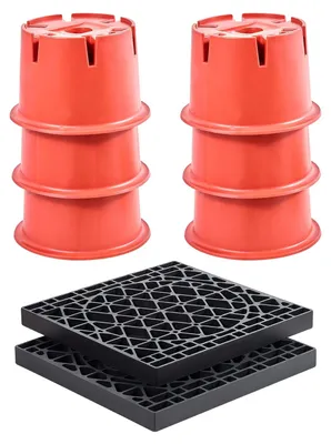 Zdjęcie produktu dla Vevor Mocny Zestaw 6 Bloków Podnośnika Przyczepy 203 2Mm 908Kg 2 Podkładki