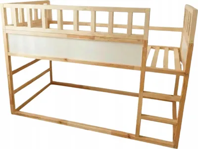 Produktbild von Rausfallschutz Set 3-teilig für IKEA KURA 200+165+90 cm – LINO TRE 30 cm Hochbett Schutzgitter Holz