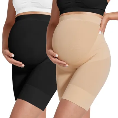 Image de Kim S Damen, sous-vêtements de grossesse sans coutures, gainants pour robes, longueur mi-cuisse, grossesse
