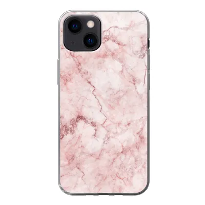 Produktbild von MuchoWow® Handyhülle Schutzhülle Hülle für iPhone 13 mini Marmor - Rosa - Luxus Silikon Softcase Handy Hülle - Softcase