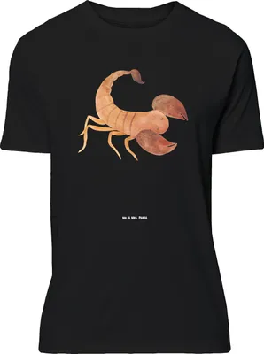 Produktbild von Mr. & Mrs. Panda Größe L T-Shirt Sternzeichen Skorpion Classic - Schwarz - Geschenk, Oktober, Shirt, Geburtstag November, mit Spruch, Skorpione, Tshirt