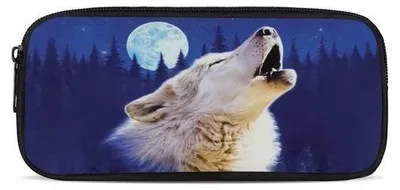 Image de Trousse pour enfants avec grande pochette à crayons, trousse à motif animalier, trousse pour enfants, grande capacité pour stylos et crayons
