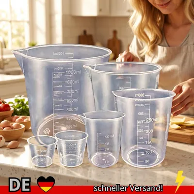 Produktbild von Messbecher Klar Kunststoff Graduierung Backen 6 tlg.
