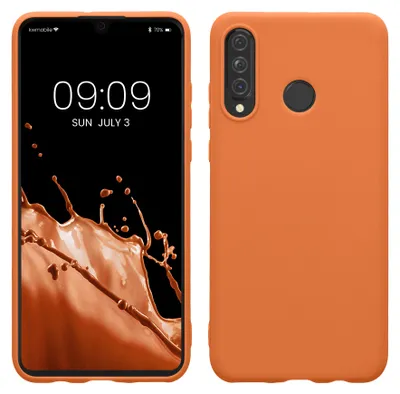 Produktbild von kwmobile Hülle für Huawei P30 Lite TPU Case - Handyhülle unterstützt kabelloses Laden, flexible Schutzhülle, gummiertes Cover in Warme Aprikose