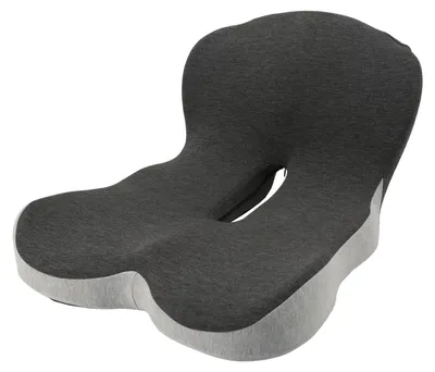 Zdjęcie produktu dla Ergonomiczna poduszka do krzesła - Zintegrowany design - Kształt litery L - Wbudowana podpora lędźwiowa z pamięcią kształtu - Ochrona kości ogonowej - Nadaje się do samochodu/biura - Poduszka siedziskowa