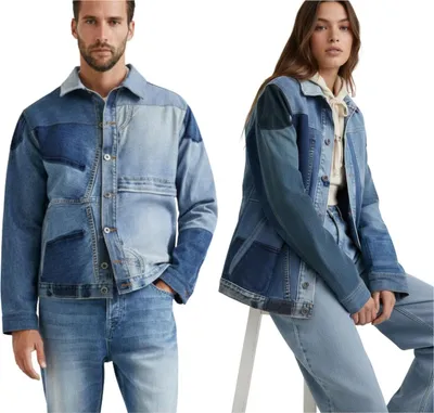 Zdjęcie produktu dla Desigual Umberto Kurtka dżinsowa w stylu patchworkowym, rozmiar S