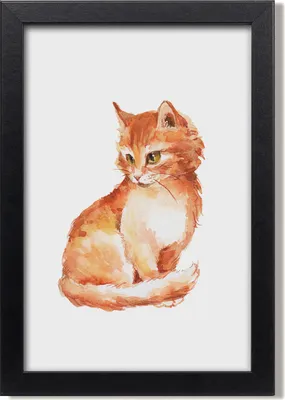 Produktbild von Bild 20x30 MDF-Rahmen, Wandkunst Rote Katze