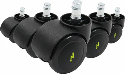 Obrázok produktu pre hjh OFFICE kolieska pre stoličky 5x ROLO ESD 10mm/50mm náhradné kolieska pre kancelárske stoličky pre disipatívne podlahové krytiny