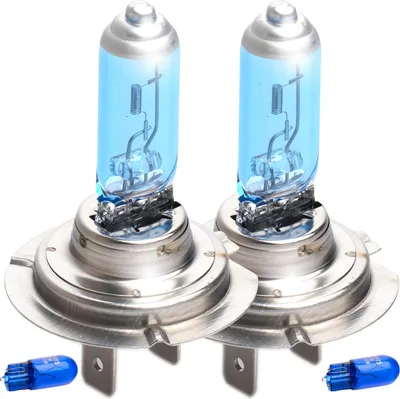 Produktbild von 2X H7 + W5W 12V 55W E4 Xenon Birne Kaltweiss
