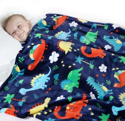 Imagen del producto de Manta de dinosaurios para niños, suave y cálida