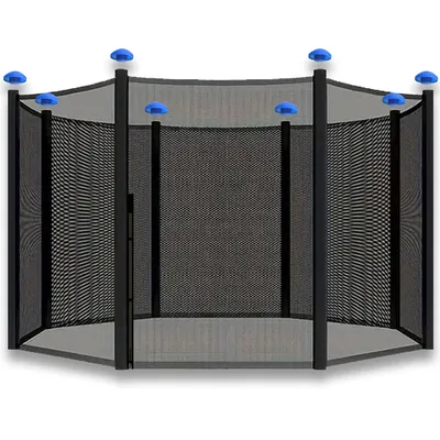 Produktbild von Trampolin Sicherheitsnetz Ersatznetz Ø 305 cm – 8 Pfosten außenliegend inkl. Kappen – Trampolin Zubehör rund