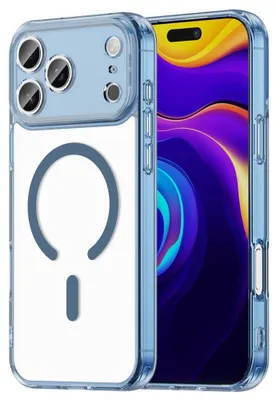 Produktbild von iPhone 17 Pro Max Hülle - Coverup Clear TPU Back Cover - MagSafe Compatible - Blau