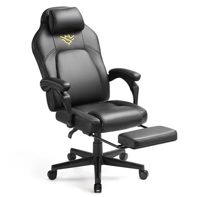 Produktbild von Gaming-Stuhl, Computerstuhl mit Fußstütze, Bürostuhl höhenverstellbar