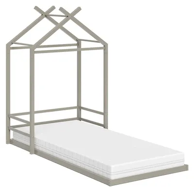 Obrázok produktu pre Podlahová posteľ Vitalispa Roofy Greige 90x200 s matracom, Model 62983