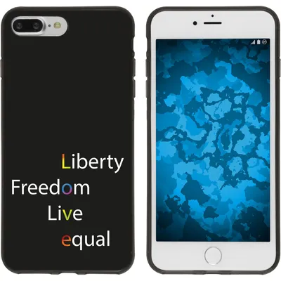 Produktbild von PhoneNatic Case kompatibel mit Apple iPhone 8 Plus Silikon-Hülle pride Wörter M2