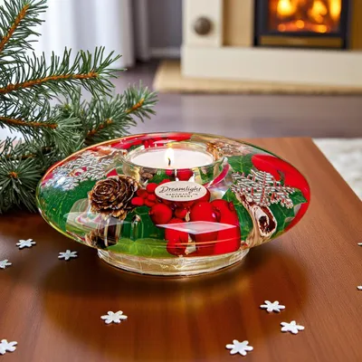 Immagine prodotto di Candela decorativa natalizia - Portacandela a forma di fiocco di neve - Diametro 12 cm