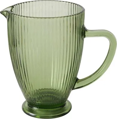 Produktbild von RIGANO Krug, grünes durchgefärbtes Glas, 1 Liter, 18,5 cm, spülmaschinengeeignet