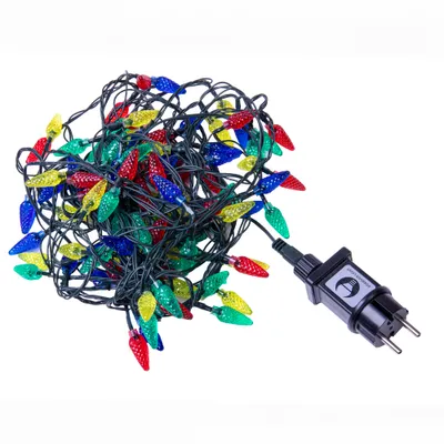 Image de Guirlande lumineuse LED Forever Light avec 100 LED, éclairage de Noël intérieur, 8 mètres, forme de cône, multicolore, décoration